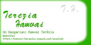 terezia hamvai business card